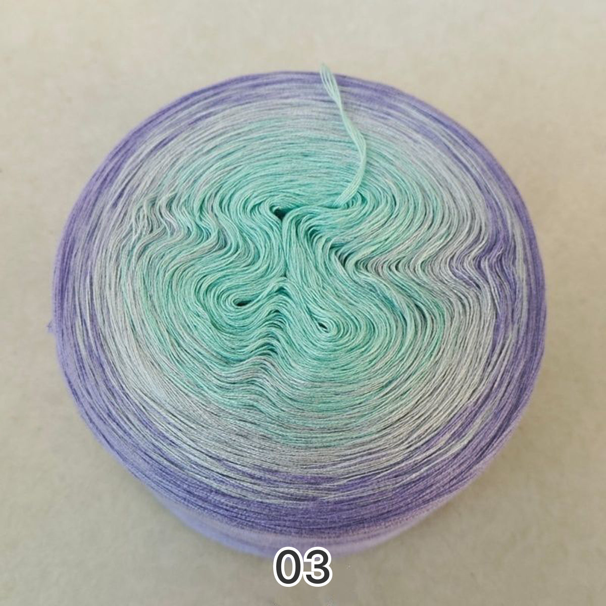 【シルケット加工・綿100%】Joyful Cake Yarn(ジョイフルケーキヤーン)300g|ロングピッチ段染め・韓国風|夏用ウェア・ショール・ブランケットに最適|全36色|電子版 ショール編みレシピ プレゼント!