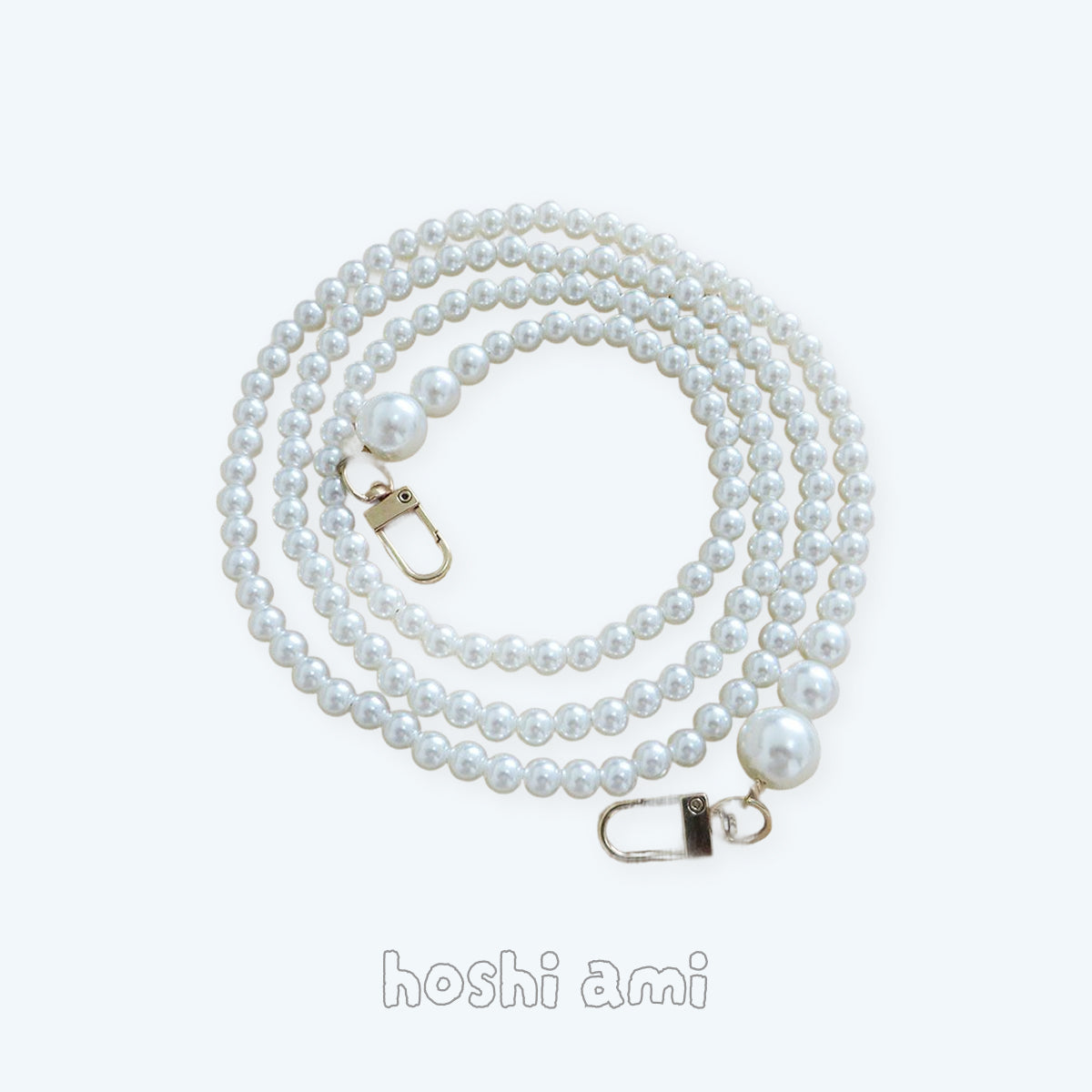 パールチェーン 90cm｜上品パール×ゴールド金具｜ハンドメイドバッグ用