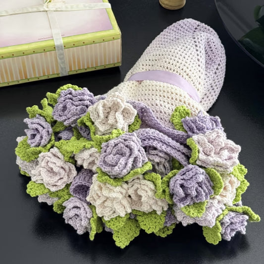 【手編みキット】オーシャンソングローズブランケット|花モチーフ|コットン混で春夏におすすめ|母の日・ギフトにも|初心者さんOK|動画+電子版編み図付き