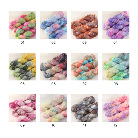 【手染め】雪シリーズ|ふんわり長毛ファーヤーン|100gカセ|抗ピリング・抜け毛防止