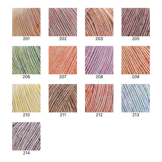 【150g大玉】絵画のようなミックスカラー|コットン混リリヤーン|大容量375m|ウェア・ブランケットに