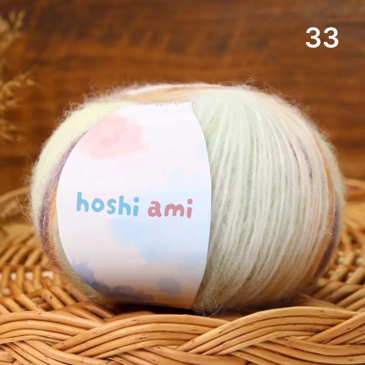 雲シリーズ 雲のように美しい段染め シルクモヘア 50g 防縮ウール配合