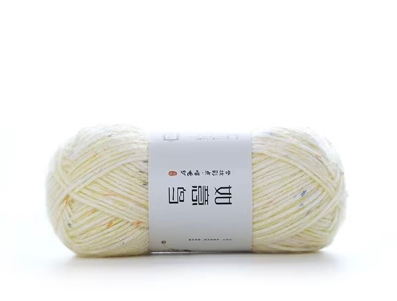 カラフルネップ入り中細コットン ふんわり手ざわり50g 棒針5~8号、かぎ針3/0~4/0号