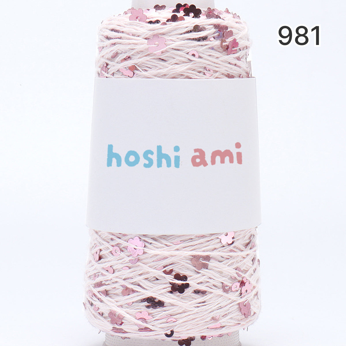 【綿100%】Twinkle Flower Yarn(トゥインクルフラワーヤーン)50g|花モチーフのスパンコールがきらめくコットン糸|全8色|単体でも引き揃えでも映える特別な1玉