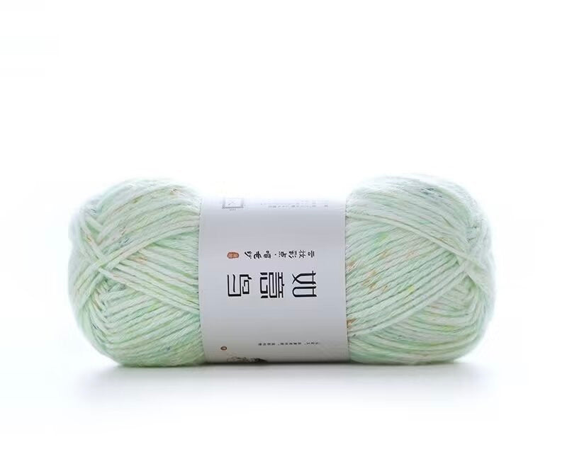 カラフルネップ入り中細コットン ふんわり手ざわり50g 棒針5~8号、かぎ針3/0~4/0号