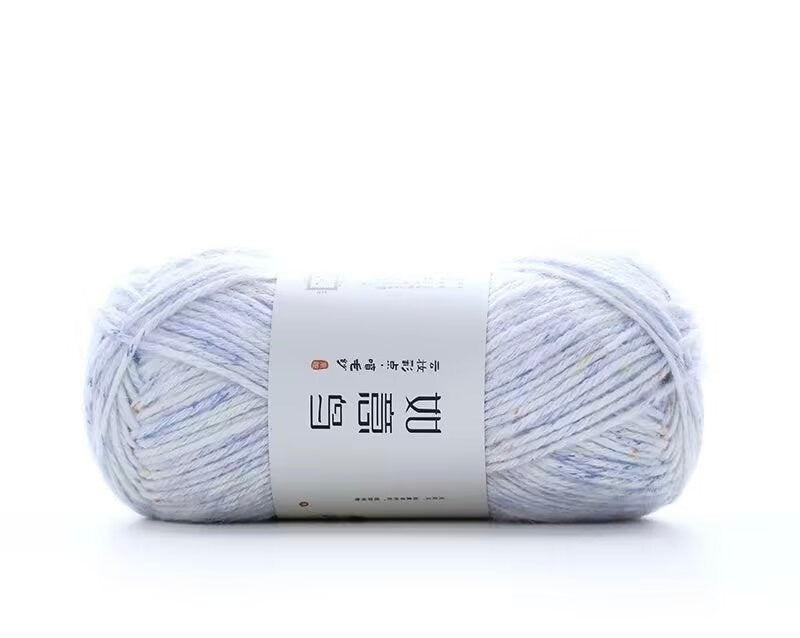 カラフルネップ入り中細コットン ふんわり手ざわり50g 棒針5~8号、かぎ針3/0~4/0号