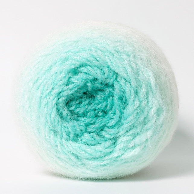 【手編みキット】花束巾着バッグ|ロングファーヤーンで編むグラデーション|パールストラップ&動画付き