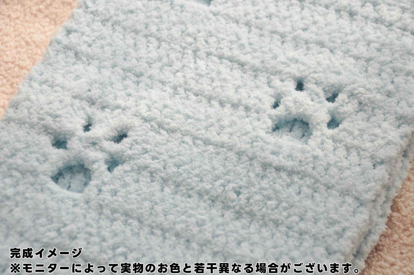 【毛糸キット】猫の足跡ふわもこマフラー材料セット|全5色展開 かぎ針7/0 やわらかマシュマロ糸使用|初心者にもおすすめの冬ギフト 電子版編みレシピ