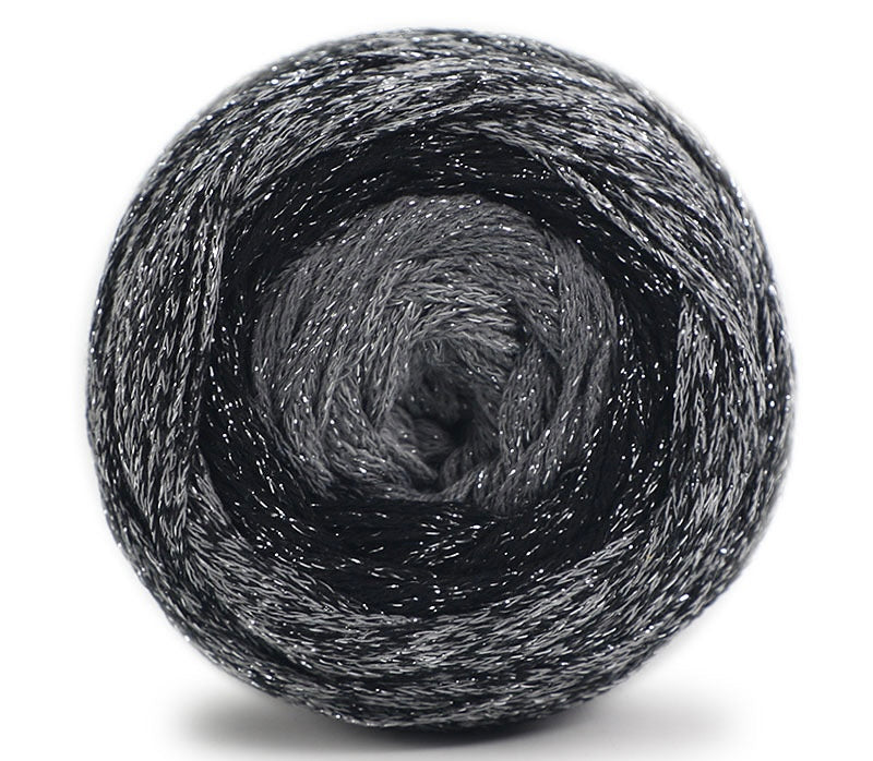 銀河シリーズ 輝きグラデーションケーキヤーン バッグ・小物用 大容量 200g かぎ針5/0号〜7/0号