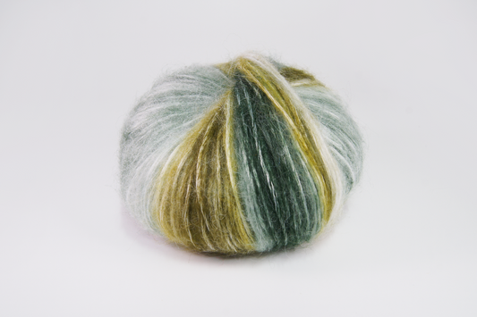 雲シリーズ 雲のように美しい段染め シルクモヘア 50g 防縮ウール配合