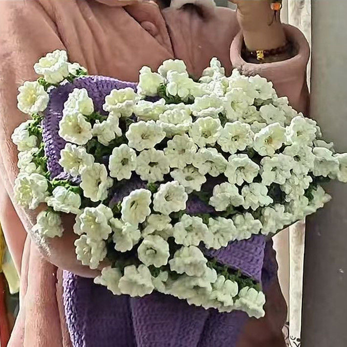 【毛糸キット】単色花束ブランケット\SNSで話題/ 初心者でも簡単!全5色展開 大判85〜95cm かぎ針5/0〜7/0号推奨 編みレシピ プレゼント!