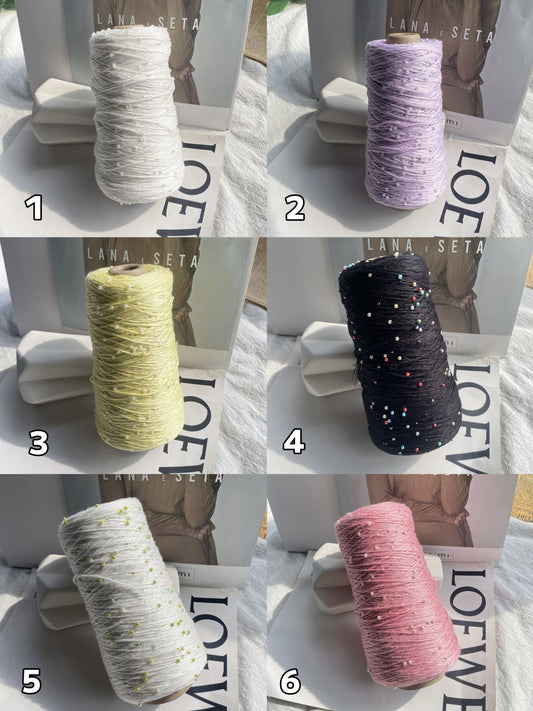 パールコットン糸 なめらかシルクのようなコットン ウェア・小物用 ふんわり優しい肌ざわり 350g かぎ針3/0号~6/0号