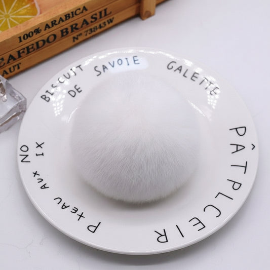 【7cm】ふわふわフェイクファーポンポン|ホワイト|7個・8個セット|星ポンチョ追加用・小物作りに