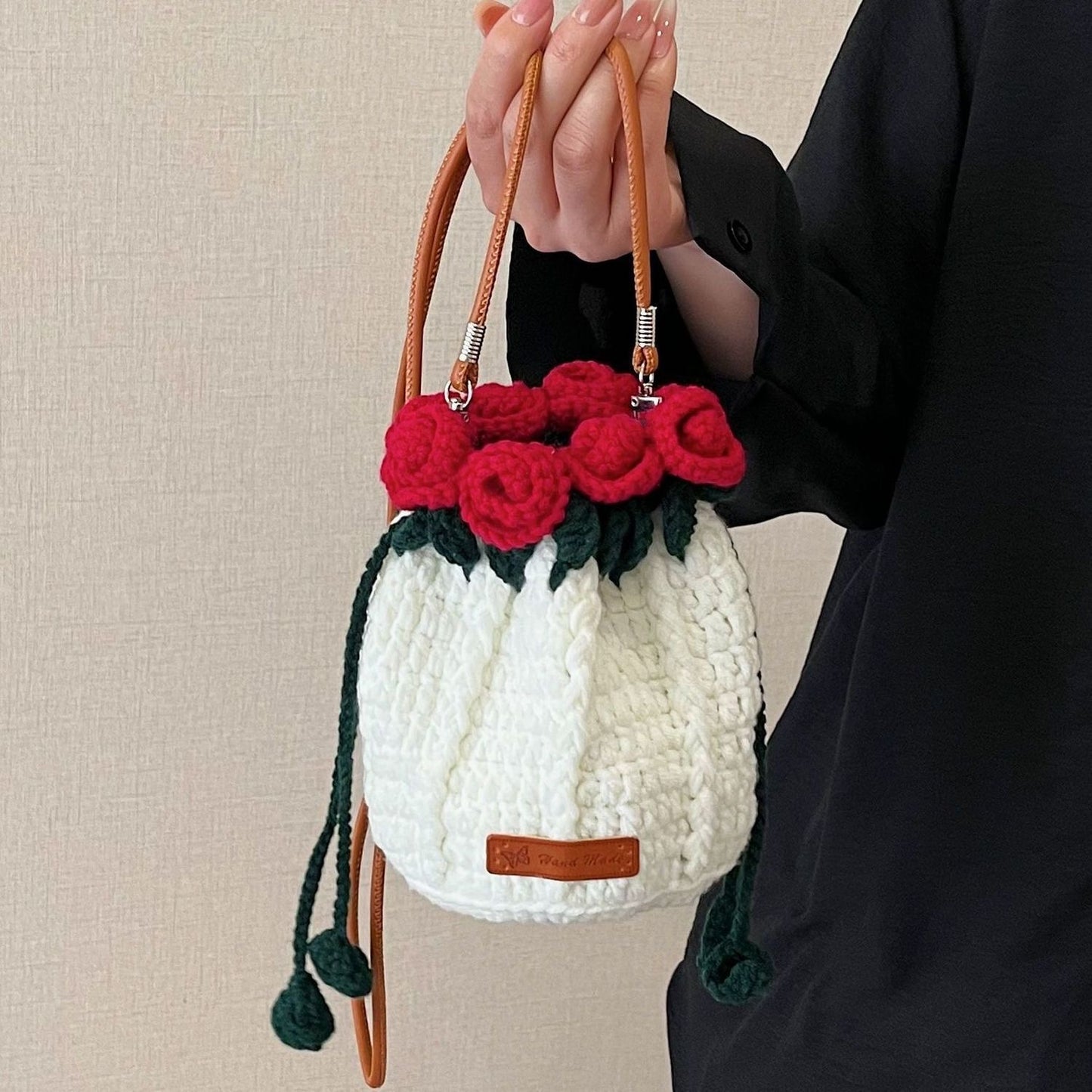 【完成品】 クリスママス花束巾着バッグ・グラデーションショルダーバッグ\SNSで話題/・プレゼントやギフトに最適(恋人・友達・誕生日・クリスママス)