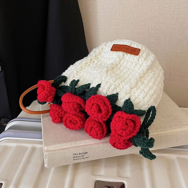 【完成品】 クリスママス花束巾着バッグ・グラデーションショルダーバッグ\SNSで話題/・プレゼントやギフトに最適(恋人・友達・誕生日・クリスママス)