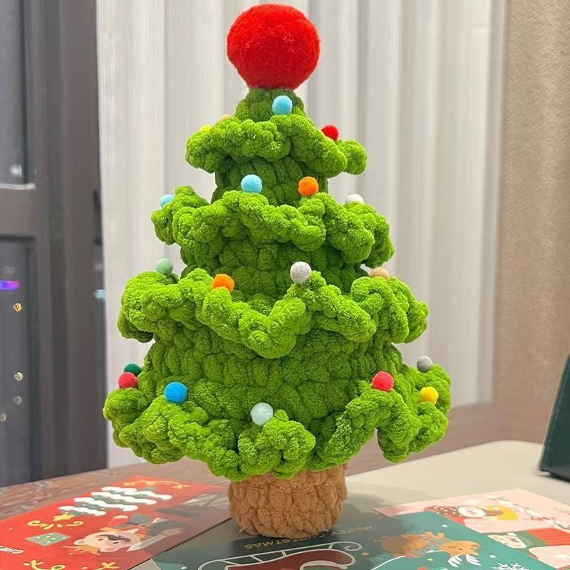 【完成品】手編み風の毛糸クリスマスツリー|全3色・クリスマスギフト・編む手間なし|プレゼントやギフトに最適恋人・友達・誕生日・クリスマス