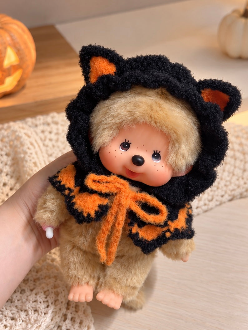 【編み方】ハロウィンにぴったり♡ かぎ針編みの黒猫ボンネット＆つけ襟🎃