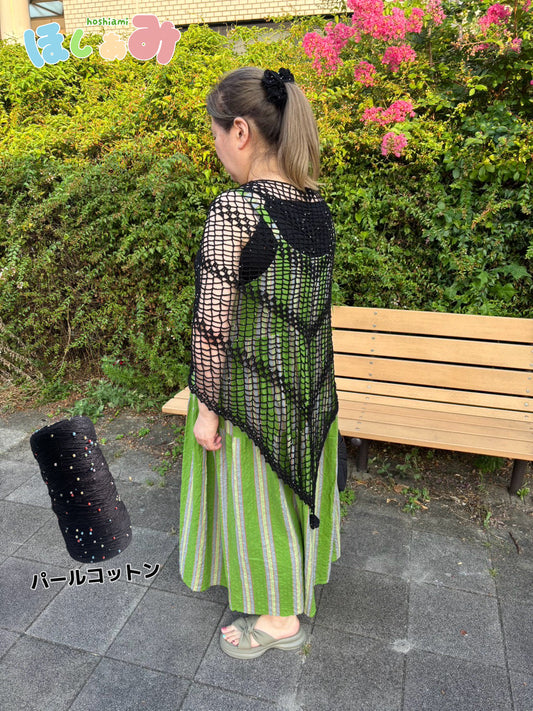 パールコットンでショールとヘアゴムby miiさん