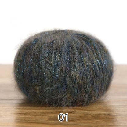 Sea Mohair（シーモヘア）25g ｜アルパカ50%×モヘア50%｜ふんわり軽やか｜引き揃え糸・透け感ニット・マフラー作り｜韓国ファッション｜全20色