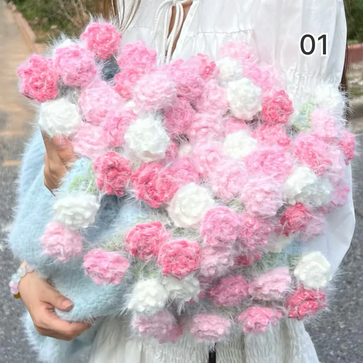hoshiami限定】花束グラデーションのブランケット手編みキット