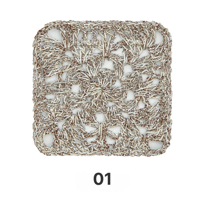 【細ラメ入り】Aurora Cotton（オーロラコットン）50g｜綿79％・やわらかな肌ざわりのラメコットン｜上品なきらめきで夏ウェア・バッグ・ショールに｜全10色