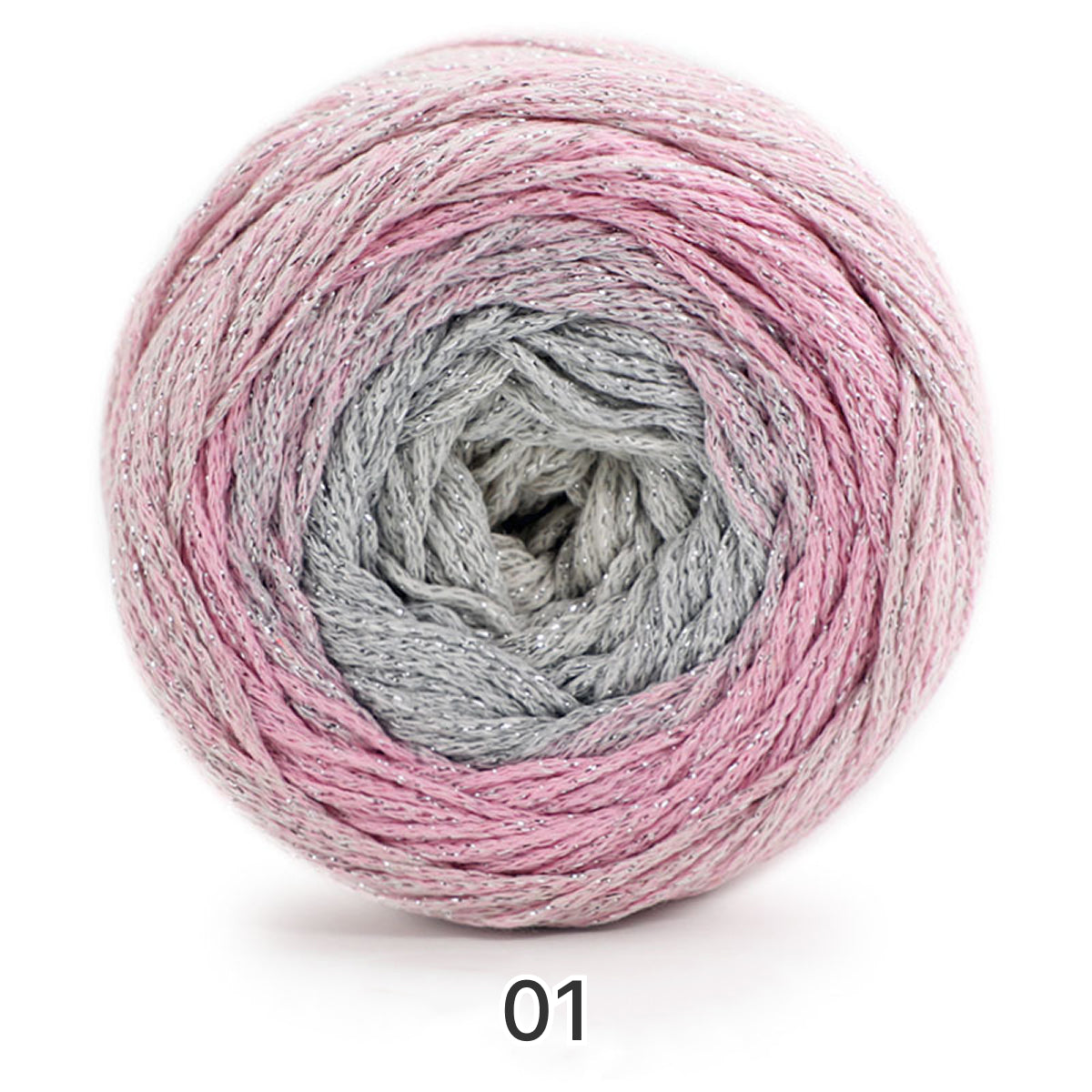 Galaxy Cake Yarn（ギャラクシーケーキヤーン）200g｜銀河のように輝くグラデーション｜韓国トレンド・Y2K｜キラキラ銀糸入り｜バッグ編みに｜大容量