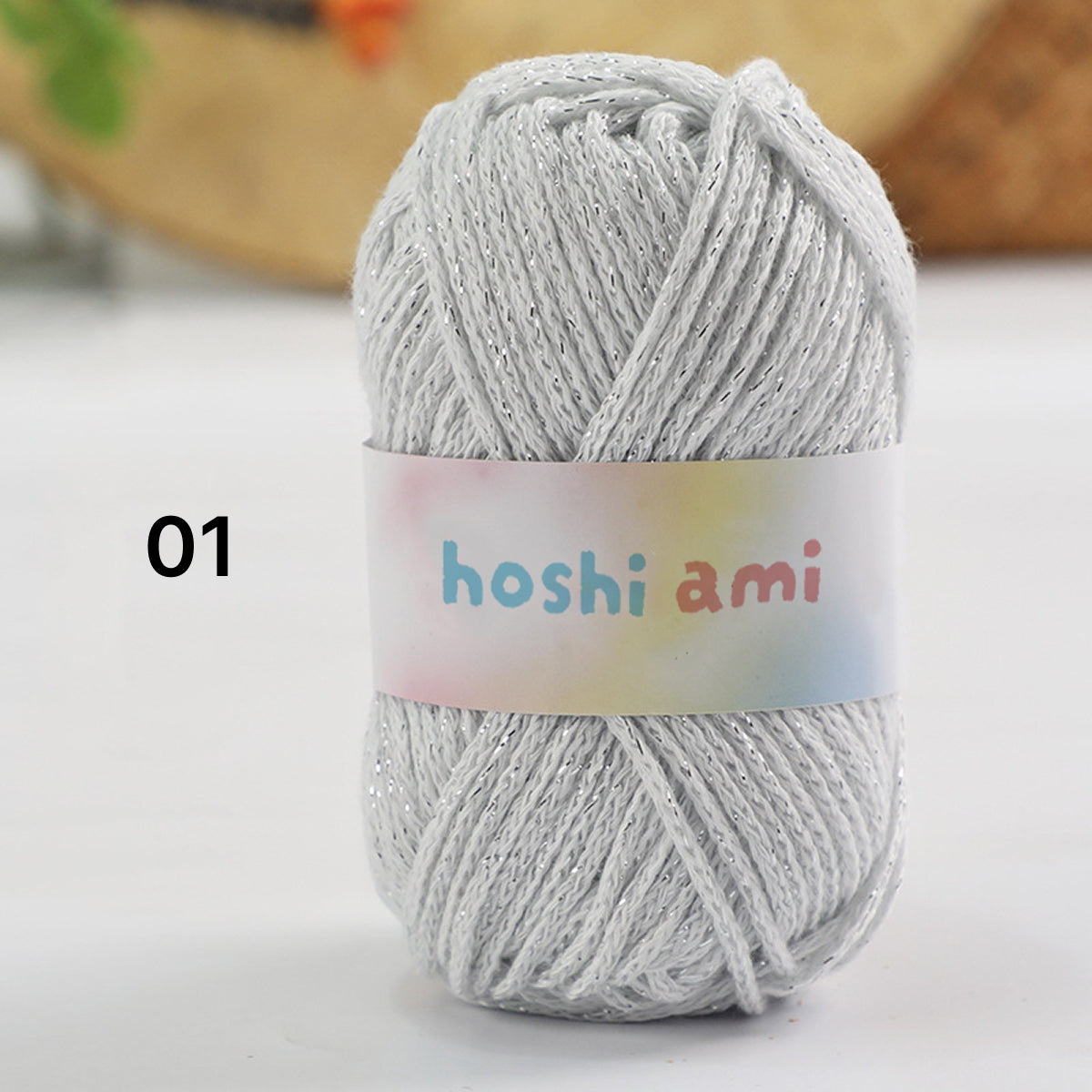 Starlight Lame Cotton（スターライト・ラメコットン）50g｜ふんわりコットン×きらめく銀糸｜バッグ・帽子・韓国風小物に｜高見えデザイン｜全29色
