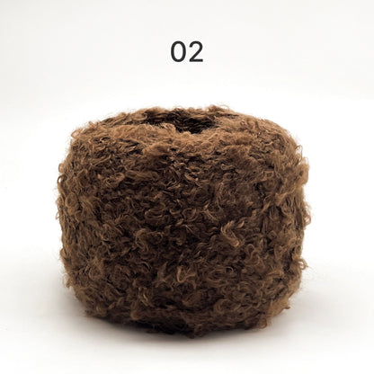 Teddy Loop Yarn（テディループヤーン）50g｜くるくるループのブークレヤーン｜ウール混｜もこもこファンシーヤーン｜韓国風ツイード調｜あみぐるみ・引き揃え糸に｜全17色