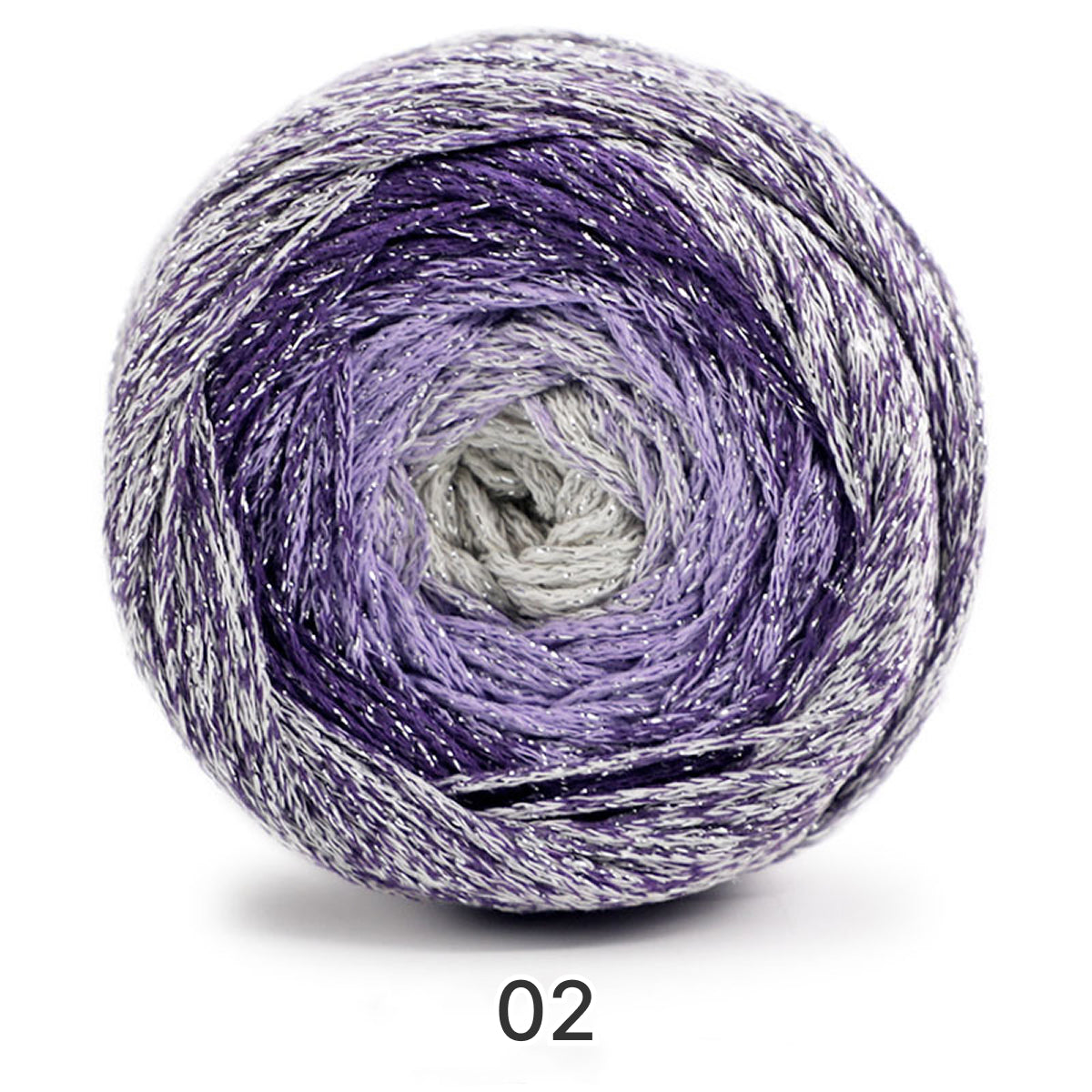 Galaxy Cake Yarn（ギャラクシーケーキヤーン）200g｜銀河のように輝くグラデーション｜韓国トレンド・Y2K｜キラキラ銀糸入り｜バッグ編みに｜大容量