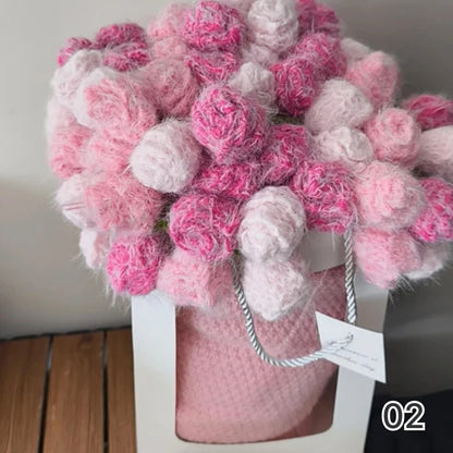【完成品】広げるとお花畑！ グラデーション 花束ブランケット 完成品 全2色｜円形 ひざ掛け おくるみ 出産祝い ギフト プレゼント インテリア