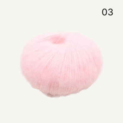 Fuwari Mohair（フワリモヘア）25g｜極上の肌触り｜綿あめのように軽やか｜引き揃え・透かし編み・ベビーウェアに｜全40色