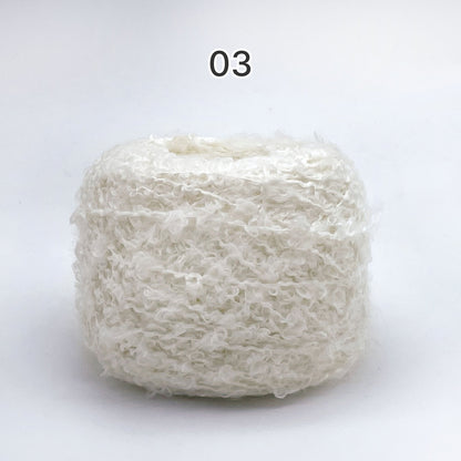 Teddy Loop Yarn（テディループヤーン）50g｜くるくるループのブークレヤーン｜ウール混｜もこもこファンシーヤーン｜韓国風ツイード調｜あみぐるみ・引き揃え糸に｜全17色