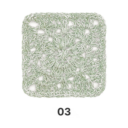 【細ラメ入り】Aurora Cotton（オーロラコットン）50g｜綿79％・やわらかな肌ざわりのラメコットン｜上品なきらめきで夏ウェア・バッグ・ショールに｜全10色