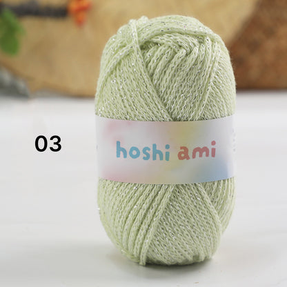 Starlight Lame Cotton（スターライト・ラメコットン）50g｜ふんわりコットン×きらめく銀糸｜バッグ・帽子・韓国風小物に｜高見えデザイン｜全29色
