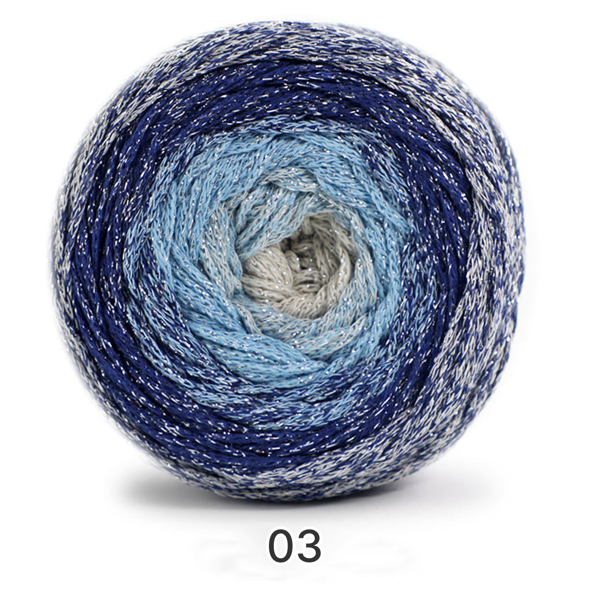 Galaxy Cake Yarn（ギャラクシーケーキヤーン）200g｜銀河のように輝くグラデーション｜韓国トレンド・Y2K｜キラキラ銀糸入り｜バッグ編みに｜大容量