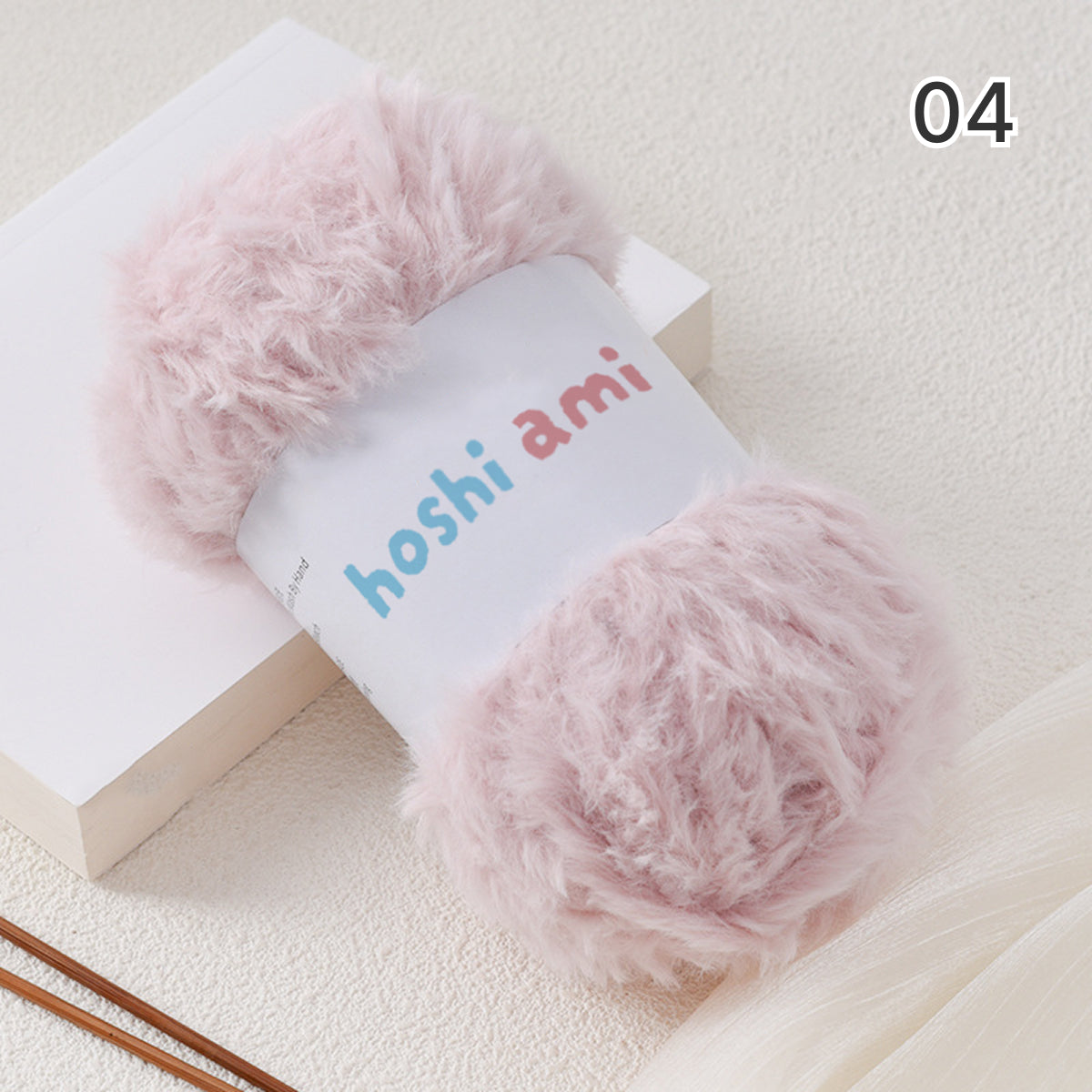 極太フェイクファーヤーン100g大玉｜もこもこ エコファー｜星ポンチョ　マフラー・バッグ・ラグ作りに