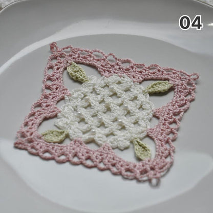 【手編みキット】Ajisai Cardigan（紫陽花カーディガン）｜紫陽花モチーフのかぎ針編み｜透かし編み×フリル｜レトロ・大人可愛い｜全7色・4サイズ｜編み図・動画付き