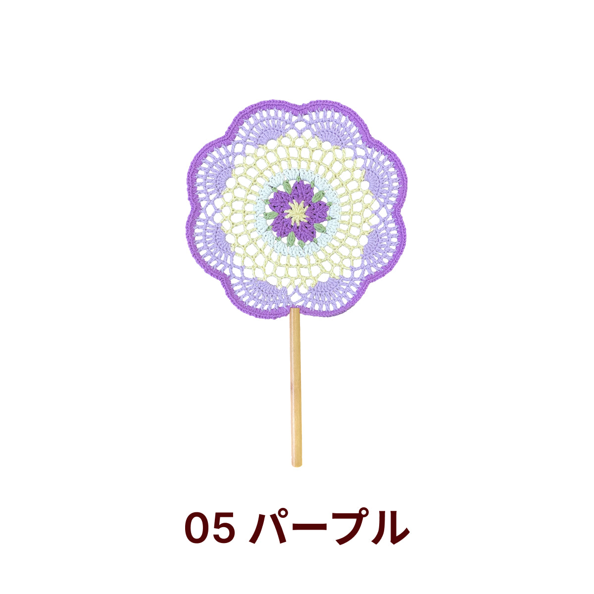 【手編みキット】Ami Uchiwa（あみうちわ）｜桜シリーズ｜毛糸で作る桜の編みうちわ｜花びら型フレーム付き｜繊細なレース編み｜編み図＋編み動画付き