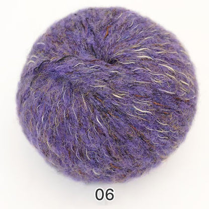 Hanabi Alpaca（ハナビ アルパカ）50g｜花火の彩り｜スーパーキッドモヘヤ＆アルパカ混｜韓国トレンド｜引き揃え風の華やかさ｜ファンシーヤーン｜全16色