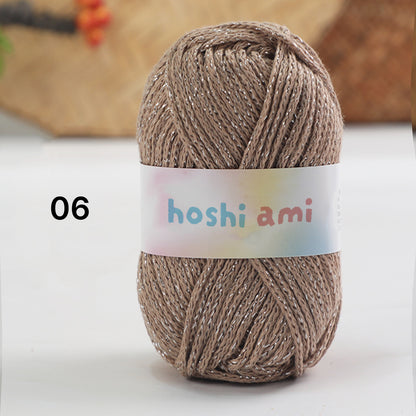 Starlight Lame Cotton（スターライト・ラメコットン）50g｜ふんわりコットン×きらめく銀糸｜バッグ・帽子・韓国風小物に｜高見えデザイン｜全29色