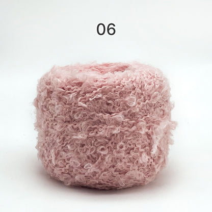 Teddy Loop Yarn（テディループヤーン）50g｜くるくるループのブークレヤーン｜ウール混｜もこもこファンシーヤーン｜韓国風ツイード調｜あみぐるみ・引き揃え糸に｜全17色
