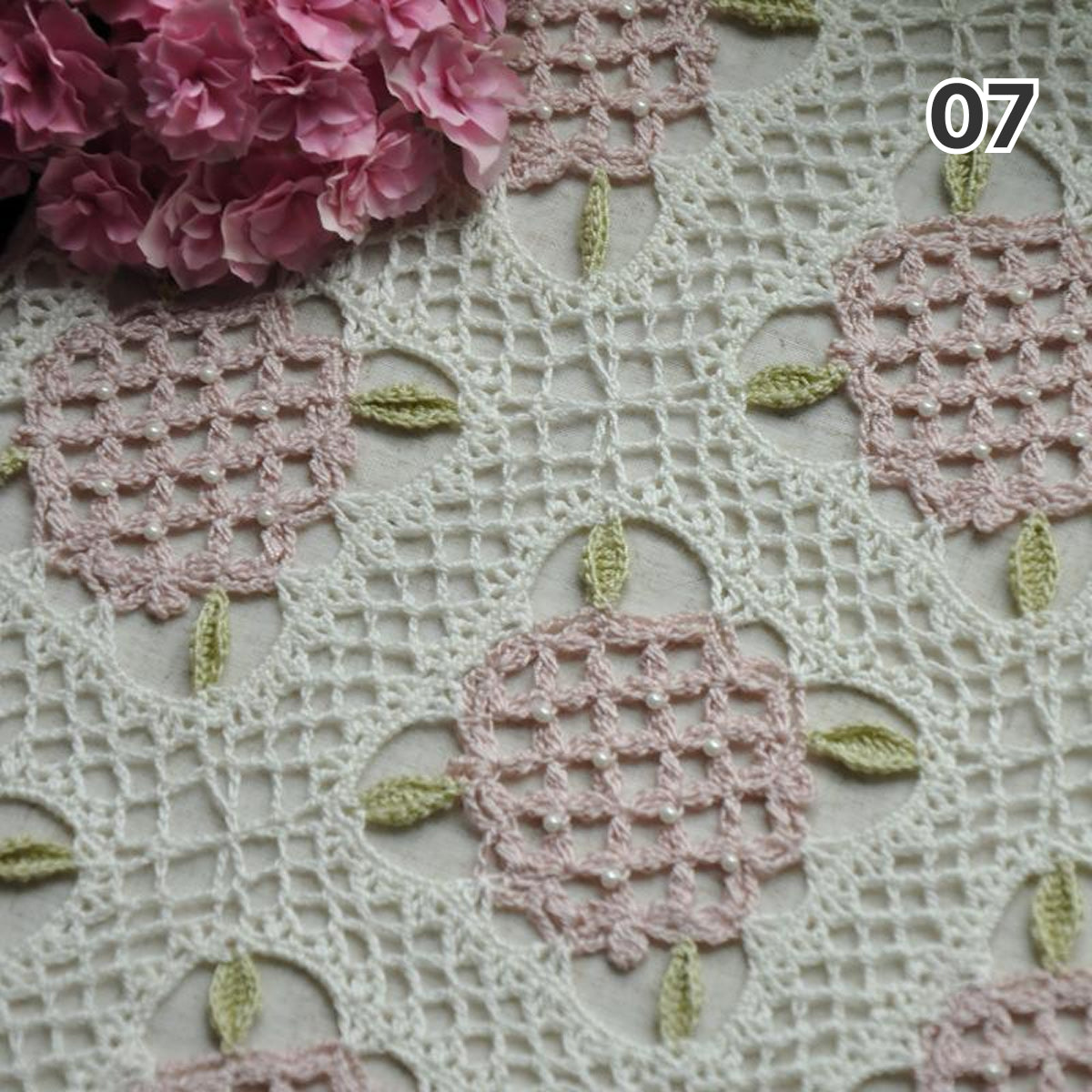 【手編みキット】Ajisai Cardigan（紫陽花カーディガン）｜紫陽花モチーフのかぎ針編み｜透かし編み×フリル｜レトロ・大人可愛い｜全7色・4サイズ｜編み図・動画付き
