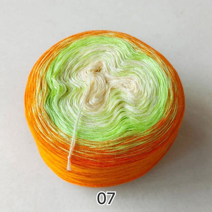 【手編みキット】Joyful Hanabi Shawl（ジョイフル花火ショール）｜Joyful Cake Yarn 1玉で完成｜花火のような透かし編み｜段染め・冷房対策｜編み図＋動画付き