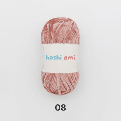 Moco Velvet Yarn（モコベルベットヤーン）100g｜シェニール・モールヤーン｜ベルベットのような艶感の毛糸｜秋冬小物・あみぐるみに｜全50色