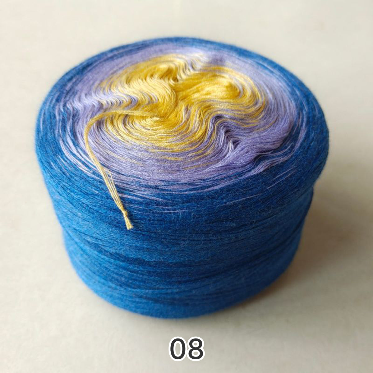 【シルケット加工・綿100%】Joyful Cake Yarn（ジョイフルケーキヤーン）300g｜ロングピッチ段染め・韓国風｜夏用ウェア・ショール・ブランケットに最適｜全36色｜電子版 ショール編みレシピ プレゼント！