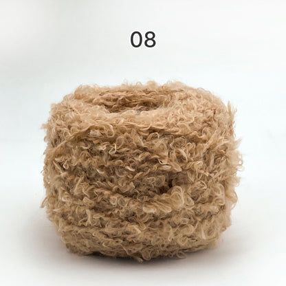 Teddy Loop Yarn（テディループヤーン）50g｜くるくるループのブークレヤーン｜ウール混｜もこもこファンシーヤーン｜韓国風ツイード調｜あみぐるみ・引き揃え糸に｜全17色