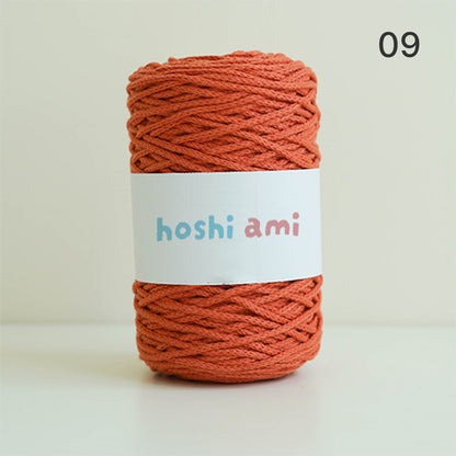 【手編みキット】綿100％ 立体編みが映えるマルシェバッグ｜かごバッグ風・全29色｜バッグスカーフ付き｜編み方動画付き