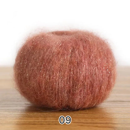 Sea Mohair（シーモヘア）25g ｜アルパカ50%×モヘア50%｜ふんわり軽やか｜引き揃え糸・透け感ニット・マフラー作り｜韓国ファッション｜全20色