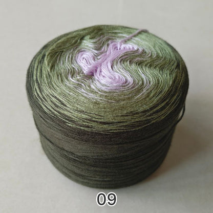 【シルケット加工・綿100%】Joyful Cake Yarn（ジョイフルケーキヤーン）300g｜ロングピッチ段染め・韓国風｜夏用ウェア・ショール・ブランケットに最適｜全36色｜電子版 ショール編みレシピ プレゼント！