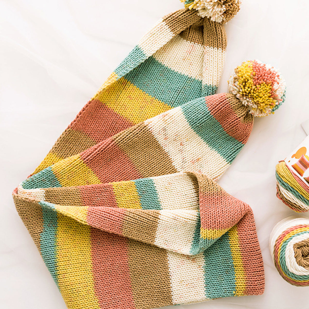 「夢」 100g｜多彩なグラデーションヤーン｜編むだけで可愛いボーダー柄が出現｜SNSで話題の韓国風